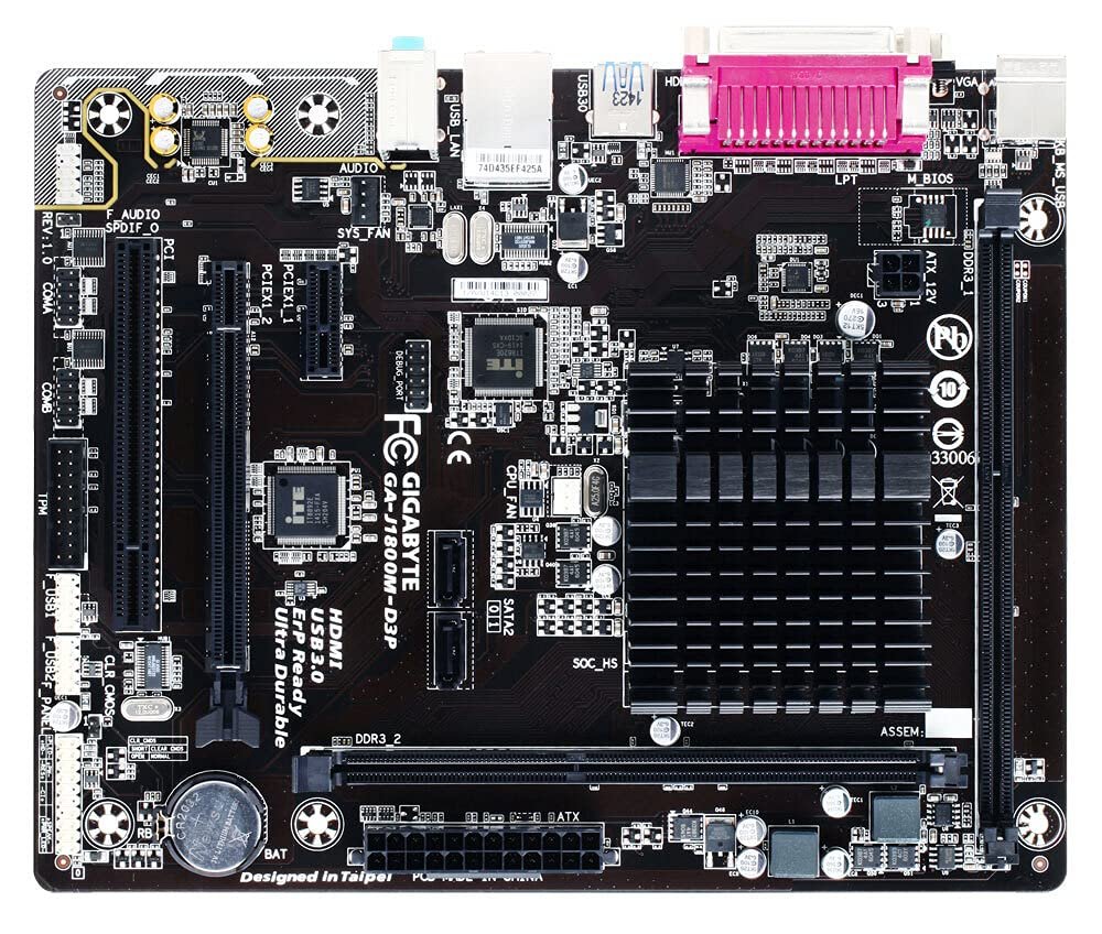 GA-J1800M-D3P Intel CPU onboardSocket Micro-ATX Intel H61 Express Chipset DDR3 Motherboard thumbnail